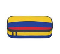 XVBCDFG Astuccio per matite con stampa bandiera della Colombia, grande capacità, organizer per cancelleria estetica con cerniera, Come nella foto, Taglia unica, Astuccio