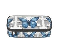 XVBCDFG Astuccio per matite con stampa di farfalle e nuvole, per artisti, penne e pennarelli, grande capacità, perfetto per lavoro e viaggio, Come nella foto, Taglia unica, Astuccio