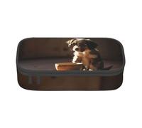 XVBCDFG Astuccio per matite con stampa di impronte di cane e ossa, per artisti, grande capacità, perfetto per lavoro e viaggio, Come nella foto, Taglia unica, Astuccio