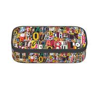 XVBCDFG Astuccio per matite con stampa di lettere e numeri, grande capacità, organizer per cancelleria estetica con cerniera, Come nella foto, Taglia unica, Astuccio