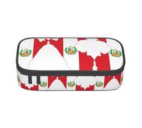 XVBCDFG Astuccio per matite con stampa di mappa del Perù, penne artistiche, grande capacità, perfetto per lavoro e viaggio, Come nella foto, Taglia unica, Astuccio