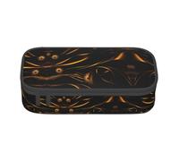 XVBCDFG Astuccio per matite con stampa di sfondo nero e oro, per penne artistiche, grande capacità, perfetto per lavoro e viaggio, Come nella foto, Taglia unica, Astuccio