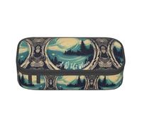 XVBCDFG Astuccio per matite con stampa "Not All Who Wander are Lost", per penne artistiche, grande capacità, perfetto per lavoro e viaggio, Come nella foto, Taglia unica, Astuccio