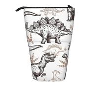 XVBCDFG Astuccio portamatite telescopico con stampa di impronte di dinosauri, astuccio per matite e cosmetici, per donne e uomini, Come mostrato, Taglia unica, Astuccio per matite