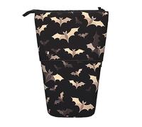 XVBCDFG Astuccio portamatite telescopico con stampa di pipistrelli volanti di Halloween, grazioso astuccio portatile per matite pop up, astuccio per trucchi per regalo di festa, Come mostrato, Taglia