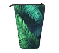 XVBCDFG Astuccio portapenne, con stampa di foglie di palma tropicale, astuccio per matite retrattile, organizer per penne, cosmetici, per ufficio, adolescenti, regalo per le vacanze, Come mostrato,