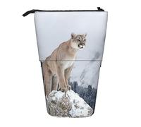 XVBCDFG Astuccio resistente con leopardo delle nevi e montagna, astuccio da viaggio, borsa portaoggetti per lavoro e ufficio, Come mostrato, Taglia unica, Zaino per la scuola