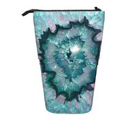XVBCDFG Astuccio resistente in agata color foglia di tè, astuccio da viaggio, borsa portaoggetti per lavoro e ufficio, Come mostrato, Taglia unica, Zaino per la scuola