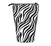XVBCDFG Astuccio telescopico con stampa Morning Glory viola, astuccio per cancelleria, portapenne telescopico, portapenne pop up, per ufficio, lavoro, vacanze, regalo, Stampa zebrata., Taglia unica,