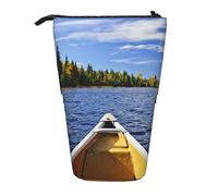 XVBCDFG Astuccio telescopico per matite con stampa canoa sul lago, astuccio portapenne con cerniera, per uomini e donne, Come mostrato, Taglia unica, Astuccio per matite