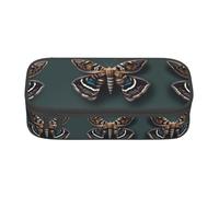 XVBCDFG Bellissimo astuccio con stampa di falene, astuccio per penne artistiche, grande capacità, perfetto per lavoro e viaggio, Come nella foto, Taglia unica, Astuccio