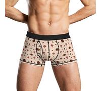 XVBCDFG Boxer da uomo con riccio e noci di fungo divertenti slip da uomo, biancheria intima morbida stampata mutande, Come nella foto, XL