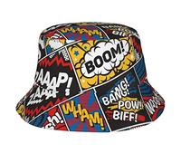 XVBCDFG Cappello da sole per uomo e donna estivo da spiaggia ripiegabile cappello da pescatore, Boom Bam Hip Pop Art, Etichettalia unica