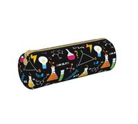 XVBCDFG Carino Baby Fox Astuccio in pelle con cerniera per penne, trucchi, cosmetici, cancelleria per scuola, lavoro, ufficio, Modello di chimica scientifica, Taglia unica, Astuccio
