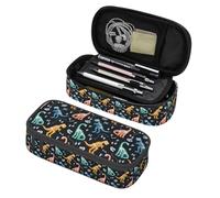 XVBCDFG Grazioso astuccio con panda, grande capacità, con vari scomparti, per cancelleria, portapenne, organizer da scrivania, per scuola, ufficio, casa, Dinosauri, Taglia unica, Astuccio