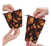 XVBCDFG Heaps of Orange Monarch Butterflies Print Pencil Case, Stand Up Pencil Pouch Telescopico Cancelleria Pen Pouch Standing Pencil Bag con cerniera, Come mostrato, Taglia unica, Astuccio per