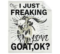 XVBCDFG I Just Freaking Love Goat, Ok Coperta in morbida flanella leggera in pile morbido e morbido, ideale come regalo per tutte le stagioni, per letto e divano, misura S, 127 x 101,6 cm, per bambini