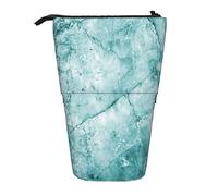 XVBCDFG Menta marmo pietra stampa astuccio, stand up matita sacchetto, telescopico cancelleria penna sacchetto, Standing Pencil Bag con cerniera, Come mostrato, Taglia unica, Astuccio per matite