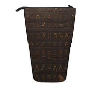 XVBCDFG Portapenne telescopico con stampa di geroglifici dell'antico Egitto, astuccio per cancelleria, trousse per cosmetici e trucchi, Come mostrato, Taglia unica, Astuccio per matite