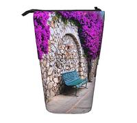 XVBCDFG Portapenne telescopico in piedi, portapenne viola floreale con sentiero con stampa di percorsi di cancelleria, trucchi e cosmetici, Come mostrato, Taglia unica, Astuccio per matite