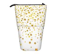 XVBCDFG Sparsed Dreamy Stars and Spots - Astuccio telescopico con stampa di stelle e pois, grazioso astuccio per cancelleria da ufficio, con chiusura a cerniera, Come mostrato, Taglia unica, Astuccio