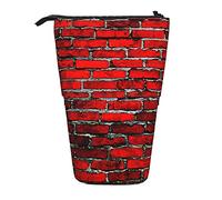 XVBCDFG The Old Red Brick Print Pencil Case, Stand up Pencil Bag, Telescopico Cancelleria Pen Pouch Pouch Standing Pencil Bag con cerniera, Come mostrato, Taglia unica, Astuccio per matite