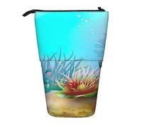XVBCDFG Under The Sea - Astuccio portamatite telescopico, con stampa, per cancelleria, ufficio, con chiusura a cerniera, Come mostrato, Taglia unica, Astuccio per matite