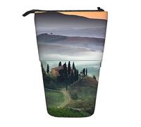 XVBCDFG Villa On The Top of The Hill, astuccio resistente con supporto per matite, da viaggio, per lavoro, ufficio, Come mostrato, Taglia unica, Zaino per la scuola
