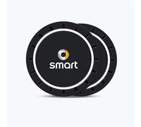 XVBFSC 2 Pezzi Sottobicchieri per Auto per Smart Fortwo Forfour 450 451 453, Tappetino Portabicchieri Rimovibili Sottobicchieri Accessori Interni Auto,White