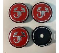 XVBFSC 4 Pezzi Coprimozzo Auto per Abarth Grande Punto (199) 2007, Copricerchi Centrale Coprimozzi Copri Badge Coprimozzo Ruota Centrale,G2-60MM