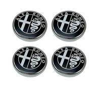 XVBFSC 4 Pezzi Coprimozzo Auto per Alfa Romeo 159 2006 60mm, Copricerchi Centrale Coprimozzi Copri Badge Coprimozzo Ruota Centrale,E