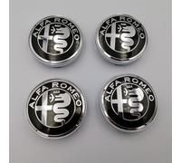 XVBFSC 4 Pezzi Coprimozzo Auto per Alfa Romeo Mito 147 156 159 166 60mm, Copricerchi Centrale Coprimozzi Copri Badge Coprimozzo Ruota Centrale,B