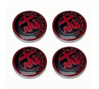 XVBFSC 4 Pezzi Coprimozzo Auto per Alfa Romeo Mito 147 156 159 166 60mm, Copricerchi Centrale Coprimozzi Copri Badge Coprimozzo Ruota Centrale,C