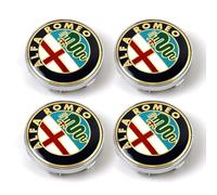 XVBFSC 4 Pezzi Coprimozzo Auto per Alfa Romeo Mito 147 156 159 166 60mm, Copricerchi Centrale Coprimozzi Copri Badge Coprimozzo Ruota Centrale,A