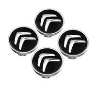 XVBFSC 4 Pezzi Coprimozzo Auto per Citroen C4 Cactus 2014-2017 60mm, Copricerchi Centrale Coprimozzi Copri Badge Coprimozzo Ruota Centrale,Bla-CK