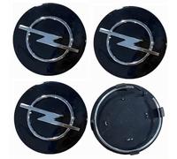 XVBFSC 4 Pezzi Coprimozzo Auto per Opel Astra H 2004-2009, Copricerchi Centrale Coprimozzi Copri Badge Coprimozzo Ruota Centrale,Bla-ck-64mm
