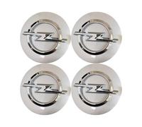 XVBFSC 4 Pezzi Coprimozzo Auto per Opel Corsa D 5 Door 2006-2014, Copricerchi Centrale Coprimozzi Copri Badge Coprimozzo Ruota Centrale,Silver-60mm