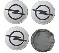 XVBFSC 4 Pezzi Coprimozzo Auto per Opel Meriva B 2010-2014, Copricerchi Centrale Coprimozzi Copri Badge Coprimozzo Ruota Centrale,Silver-64mm