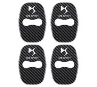 XVBFSC 4 Pezzi Protezione per Serratura Portiera Auto per DS7 DS 7 Crossback 2018 2020 2021 2022 2023 2024, Cuscinetto Protezione Serratura Portiera Auto Accessori,Carbon Fiber