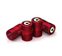 XVBFSC 4 Pezzi Tappi Valvole Pneumatici per Smart Fortwo III Coupe (C453) 2015-2019, Valvole per Pneumatici Cappuccio Pneumatici Auto Tappi Parapolvere,Red