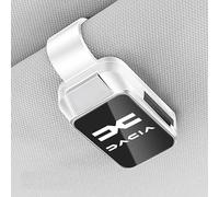 XVBFSC Porta Occhiali Auto per Dacia Duster 2010-2021 2022 2023 2024 2025, Supporto per Occhiali Auto Accessori Auto Interni Clip Occhiali da Sole per Visiera Auto,White