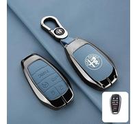 XVBFSC Portachiavi Auto per Alfa Romeo Giulia Stelvio Giulietta 159 147 156 166 GT Tonale, Portafoglio Chiavi Custodia Chiave Astuccio Portachiavi Accessori Auto,Blue-2