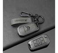 XVBFSC Portachiavi Auto per Citroen C3 Aircross 2017 2018 2019 2020 2021 2022 2023 2024, Portafoglio Chiavi Custodia Chiave Astuccio Portachiavi Accessori Auto,Grey 2