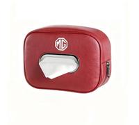 XVBFSC Scatola di Fazzoletti Auto per MG Comet EV 2023-2025, Porta Fazzoletti in Pelle Regolabile per da Parasole, Sedile Posteriore, Bracciolo,Red