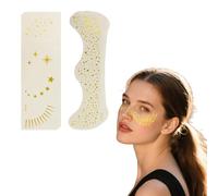 Xvbhaq 12 tatuaggi glitterati con lentiggini, dorati, temporanei Sparkle Freckles, stelle e pois adesivi per carnevale, feste