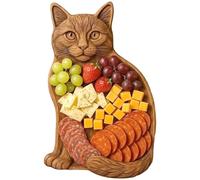 XVHOAB 1pc Assi di salumi a Forma di Gatto a Forma di Gatto di Salone in Legno per porzione per Cuscinetti per carni di Formaggio da Cucina Amanti dei Frutti