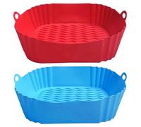 XVHOAB 2pc per Fodere per friggitrici ad in Silicone Sicuro 8.3x7, 9 '' Fodera per cesti friggitrici a Base di Quadrata Non Stick Inserti Resistenti al Calore in Silicone per Accessori Forno d