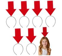 XVHOAB 6Pcs Arrow Headband, Novelty Funny Headbands with Arrowhead Cloth Halloween Hair Hoop for Photo Props, Party Decoration, Friends GiftArrow Headband