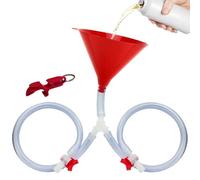 XVHOAB Beer Bong Funnel, Leak-Proof Drinking Funnel with Bottle Opener & 24 inch Hose & Sealing Valve for Beer Drinking Games, College Parties, Spring Break, Party, Double PipeBeer Bong