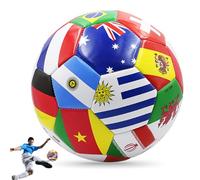 XVHOAB Dimensione 5 pallone da calcio, pallone da calcio nazionale da 8, 5 pollici, per adulti per giovani in PVC impermeabile per le prove di allenamento della partita o ..